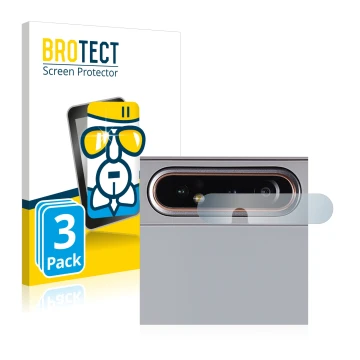 Parte frontale di una confezione del prodotto con il logo del marchio BROTECT. Accanto è raffigurato il dispositivo Samsung Ga