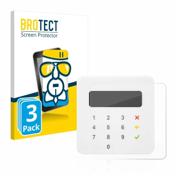 Parte frontale di una confezione del prodotto con il logo del marchio BROTECT. Accanto è raffigurato il dispositivo SumUp Air 