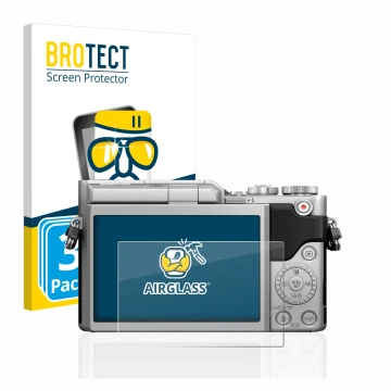 Parte frontale di una confezione del prodotto con il logo del marchio BROTECT. Accanto è raffigurato il dispositivo Panasonic 