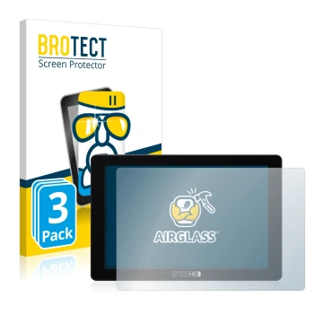 Parte frontale di una confezione del prodotto con il logo del marchio BROTECT. Accanto è raffigurato il dispositivo SmallHD 70