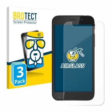 Parte frontale di una confezione del prodotto con il logo del marchio BROTECT. Accanto è raffigurato il dispositivo Shiftphone