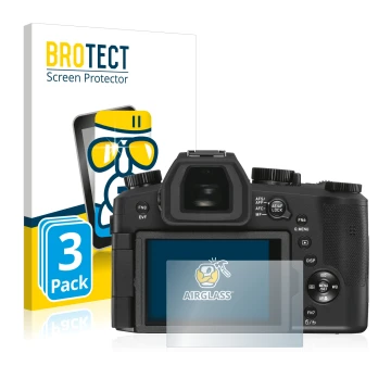 Parte frontale di una confezione del prodotto con il logo del marchio BROTECT. Accanto è raffigurato il dispositivo Leica V-LU