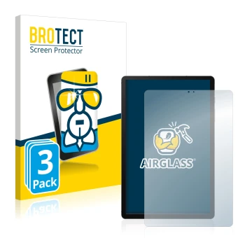 Parte frontale di una confezione del prodotto con il logo del marchio BROTECT. Accanto è raffigurato il dispositivo Samsung Ga