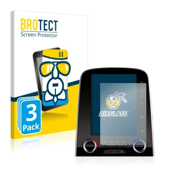 Parte frontale di una confezione del prodotto con il logo del marchio BROTECT. Accanto è raffigurato il dispositivo Renault Sc