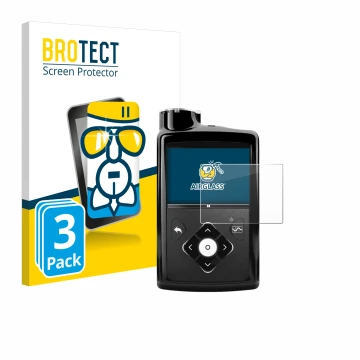 Parte frontale di una confezione del prodotto con il logo del marchio BROTECT. Accanto è raffigurato il dispositivo Medtronic 