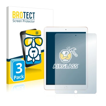 Parte frontale di una confezione del prodotto con il logo del marchio BROTECT. Accanto è raffigurato il dispositivo Apple iPad