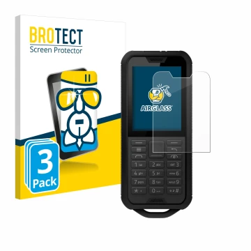 Parte frontale di una confezione del prodotto con il logo del marchio BROTECT. Accanto è raffigurato il dispositivo Nokia 800 