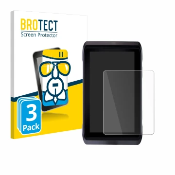 Parte frontale di una confezione del prodotto con il logo del marchio BROTECT. Accanto è raffigurato il dispositivo Atomos Sho