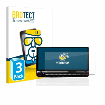 Parte frontale di una confezione del prodotto con il logo del marchio BROTECT. Accanto è raffigurato il dispositivo Kia XCeed 