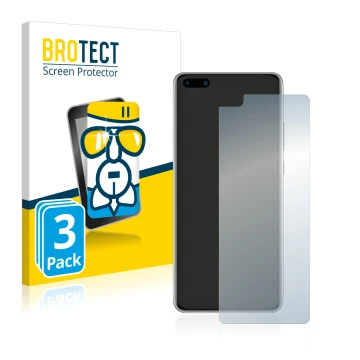 Parte frontale di una confezione del prodotto con il logo del marchio BROTECT. Accanto è raffigurato il dispositivo Huawei P40
