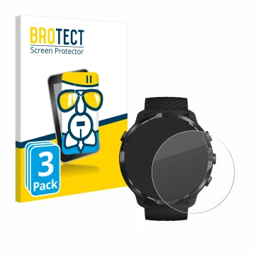 Parte frontale di una confezione del prodotto con il logo del marchio BROTECT. Accanto è raffigurato il dispositivo Suunto 7 c
