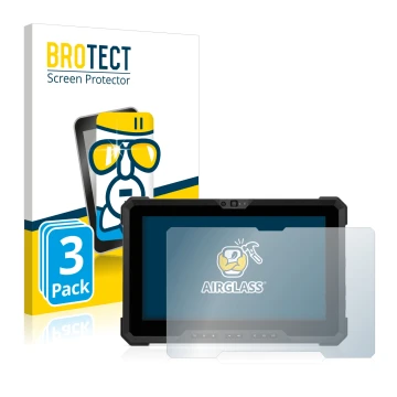 Parte frontale di una confezione del prodotto con il logo del marchio BROTECT. Accanto è raffigurato il dispositivo Dell Latit