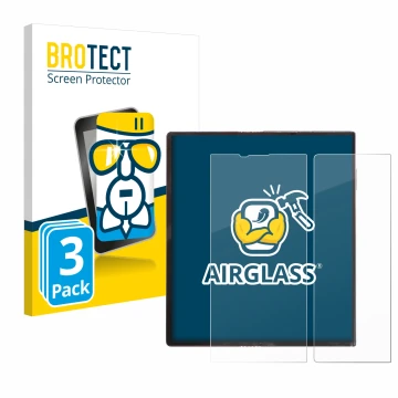 Parte frontale di una confezione del prodotto con il logo del marchio BROTECT. Accanto è raffigurato il dispositivo Huawei Mat