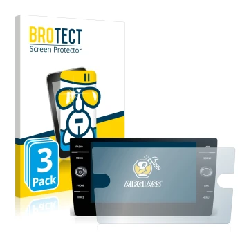 Parte frontale di una confezione del prodotto con il logo del marchio BROTECT. Accanto è raffigurato il dispositivo Volkswagen