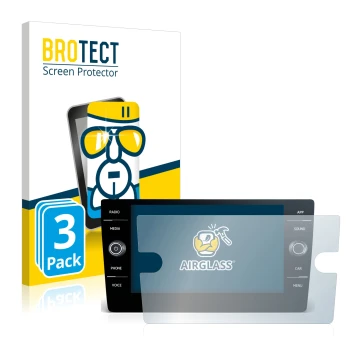 Parte frontale di una confezione del prodotto con il logo del marchio BROTECT. Accanto è raffigurato il dispositivo Volkswagen