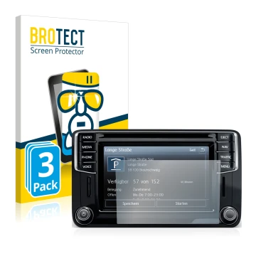 Parte frontale di una confezione del prodotto con il logo del marchio BROTECT. Accanto è raffigurato il dispositivo Volkswagen