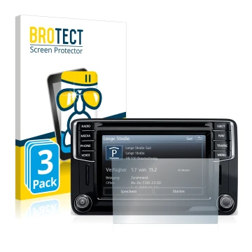 Parte frontale di una confezione del prodotto con il logo del marchio BROTECT. Accanto è raffigurato il dispositivo Volkswagen