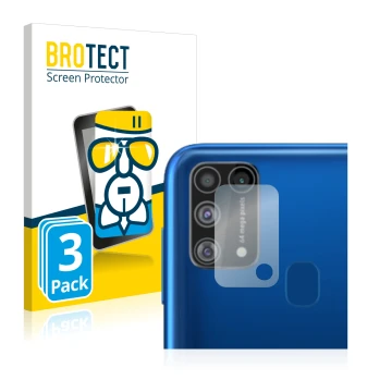 Parte frontale di una confezione del prodotto con il logo del marchio BROTECT. Accanto è raffigurato il dispositivo Samsung Ga