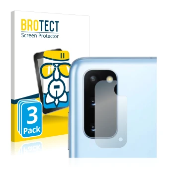 Parte frontale di una confezione del prodotto con il logo del marchio BROTECT. Accanto è raffigurato il dispositivo Samsung Ga