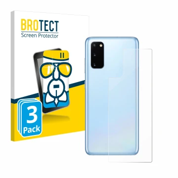 Parte frontale di una confezione del prodotto con il logo del marchio BROTECT. Accanto è raffigurato il dispositivo Samsung Ga