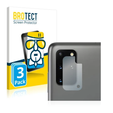 Parte frontale di una confezione del prodotto con il logo del marchio BROTECT. Accanto è raffigurato il dispositivo Samsung Ga