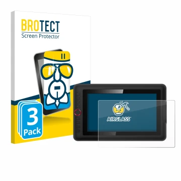 Parte frontale di una confezione del prodotto con il logo del marchio BROTECT. Accanto è raffigurato il dispositivo XP-Pen Art
