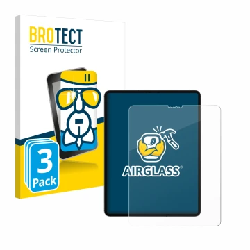 Parte frontale di una confezione del prodotto con il logo del marchio BROTECT. Accanto è raffigurato il dispositivo Apple iPad