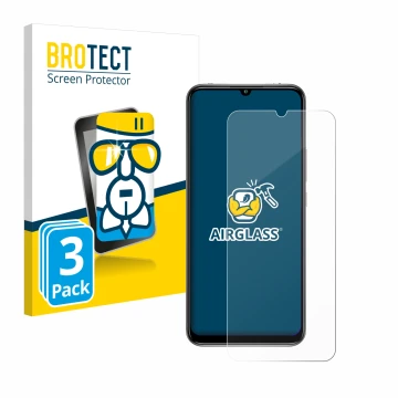 Parte frontale di una confezione del prodotto con il logo del marchio BROTECT. Accanto è raffigurato il dispositivo Xiaomi Mi 