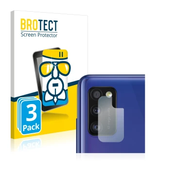 Parte frontale di una confezione del prodotto con il logo del marchio BROTECT. Accanto è raffigurato il dispositivo Samsung Ga