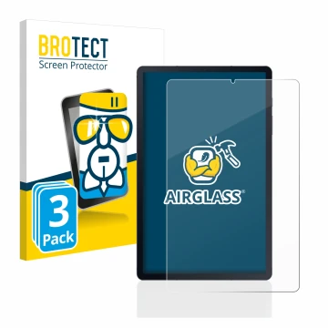 Parte frontale di una confezione del prodotto con il logo del marchio BROTECT. Accanto è raffigurato il dispositivo Samsung Ga