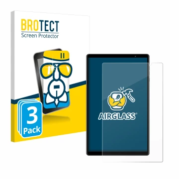 Parte frontale di una confezione del prodotto con il logo del marchio BROTECT. Accanto è raffigurato il dispositivo Teclast P1
