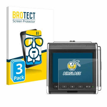 Parte frontale di una confezione del prodotto con il logo del marchio BROTECT. Accanto è raffigurato il dispositivo Hasselblad