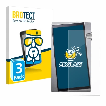 Parte frontale di una confezione del prodotto con il logo del marchio BROTECT. Accanto è raffigurato il dispositivo Astell&Ker
