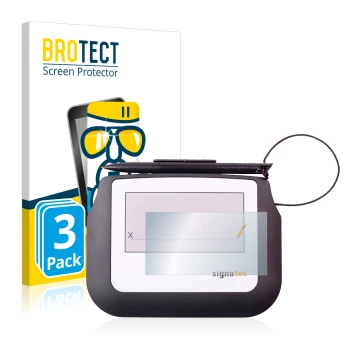 Parte frontale di una confezione del prodotto con il logo del marchio BROTECT. Accanto è raffigurato il dispositivo Signotec S