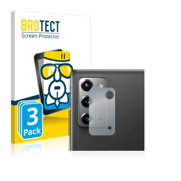 Parte frontale di una confezione del prodotto con il logo del marchio BROTECT. Accanto è raffigurato il dispositivo Samsung Ga
