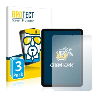 Parte frontale di una confezione del prodotto con il logo del marchio BROTECT. Accanto è raffigurato il dispositivo Apple iPad