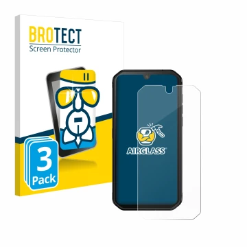 Parte frontale di una confezione del prodotto con il logo del marchio BROTECT. Accanto è raffigurato il dispositivo Blackview 