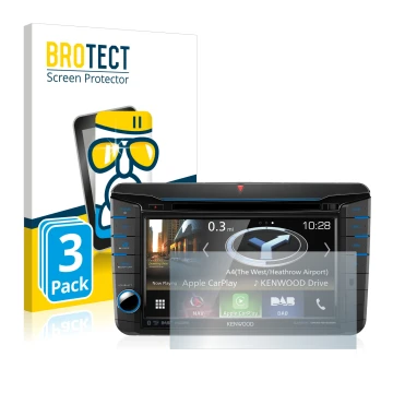 Parte frontale di una confezione del prodotto con il logo del marchio BROTECT. Accanto è raffigurato il dispositivo Kenwood DN