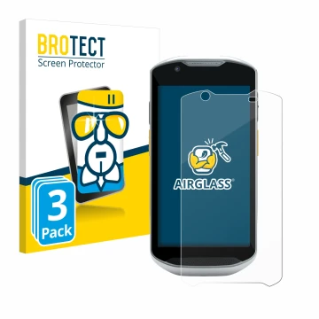 Parte frontale di una confezione del prodotto con il logo del marchio BROTECT. Accanto è raffigurato il dispositivo Zebra TC57