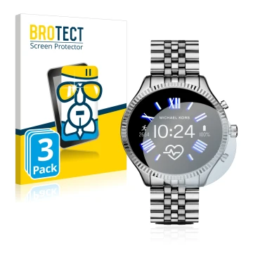 Parte frontale di una confezione del prodotto con il logo del marchio BROTECT. Accanto è raffigurato il dispositivo Michael Ko