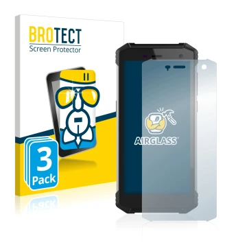 Parte frontale di una confezione del prodotto con il logo del marchio BROTECT. Accanto è raffigurato il dispositivo Hammer Ene