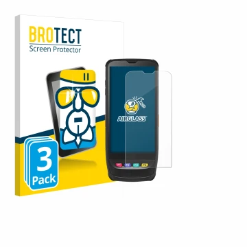 Parte frontale di una confezione del prodotto con il logo del marchio BROTECT. Accanto è raffigurato il dispositivo Casio IT-G