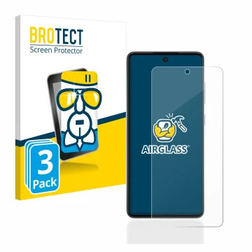 Parte frontale di una confezione del prodotto con il logo del marchio BROTECT. Accanto è raffigurato il dispositivo Samsung Ga