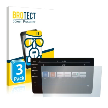 Parte frontale di una confezione del prodotto con il logo del marchio BROTECT. Accanto è raffigurato il dispositivo Volkswagen