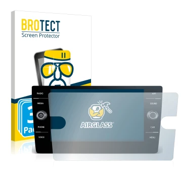 Parte frontale di una confezione del prodotto con il logo del marchio BROTECT. Accanto è raffigurato il dispositivo Volkswagen