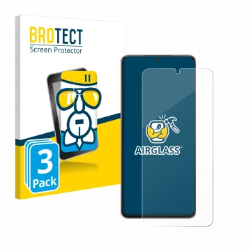 Parte frontale di una confezione del prodotto con il logo del marchio BROTECT. Accanto è raffigurato il dispositivo Samsung Ga