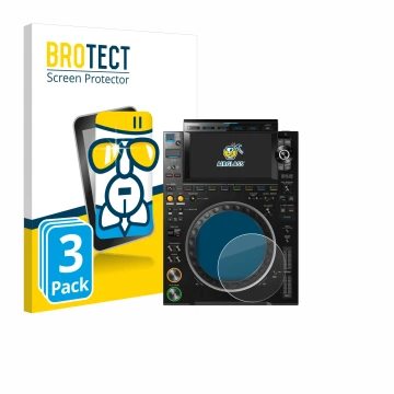 Parte frontale di una confezione del prodotto con il logo del marchio BROTECT. Accanto è raffigurato il dispositivo Pioneer CD