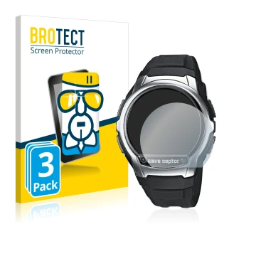 Parte frontale di una confezione del prodotto con il logo del marchio BROTECT. Accanto è raffigurato il dispositivo Casio Wave