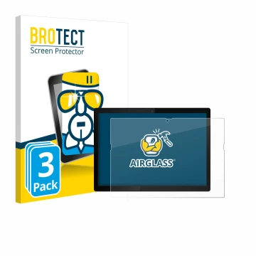 Parte frontale di una confezione del prodotto con il logo del marchio BROTECT. Accanto è raffigurato il dispositivo Lenovo Thi