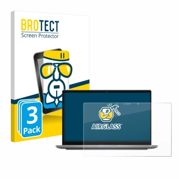 Parte frontale di una confezione del prodotto con il logo del marchio BROTECT. Accanto è raffigurato il dispositivo Dell Latit